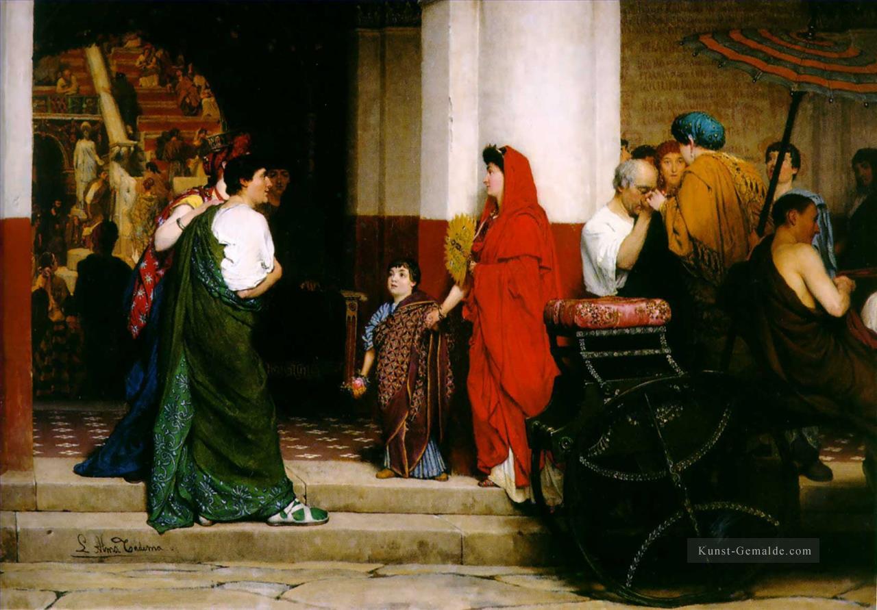 Eingang zu einem römischen Theater Romantische Sir Lawrence Alma Tadema Ölgemälde